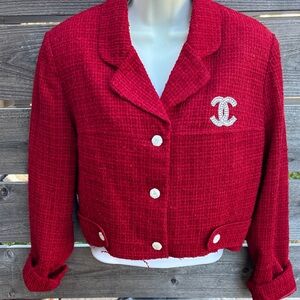 Women's Red Tweed Jacket